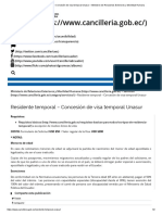 Residente Temporal - Concesión de Visa Temporal Unasur - Ministerio de Relaciones Exteriores y Movilidad Humana