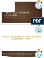 Kedudukan Bahasa Indonesia