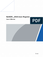 NetSDK - JAVA Auto Register User's Maual