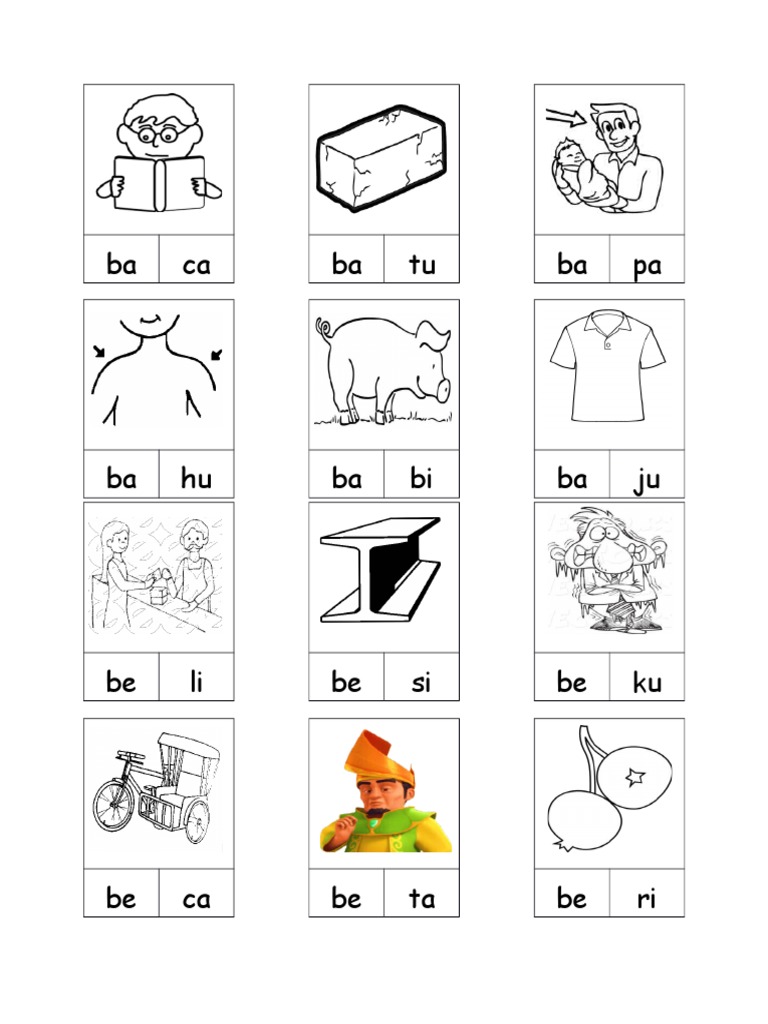 Latihan Suku Kata Ba | PDF