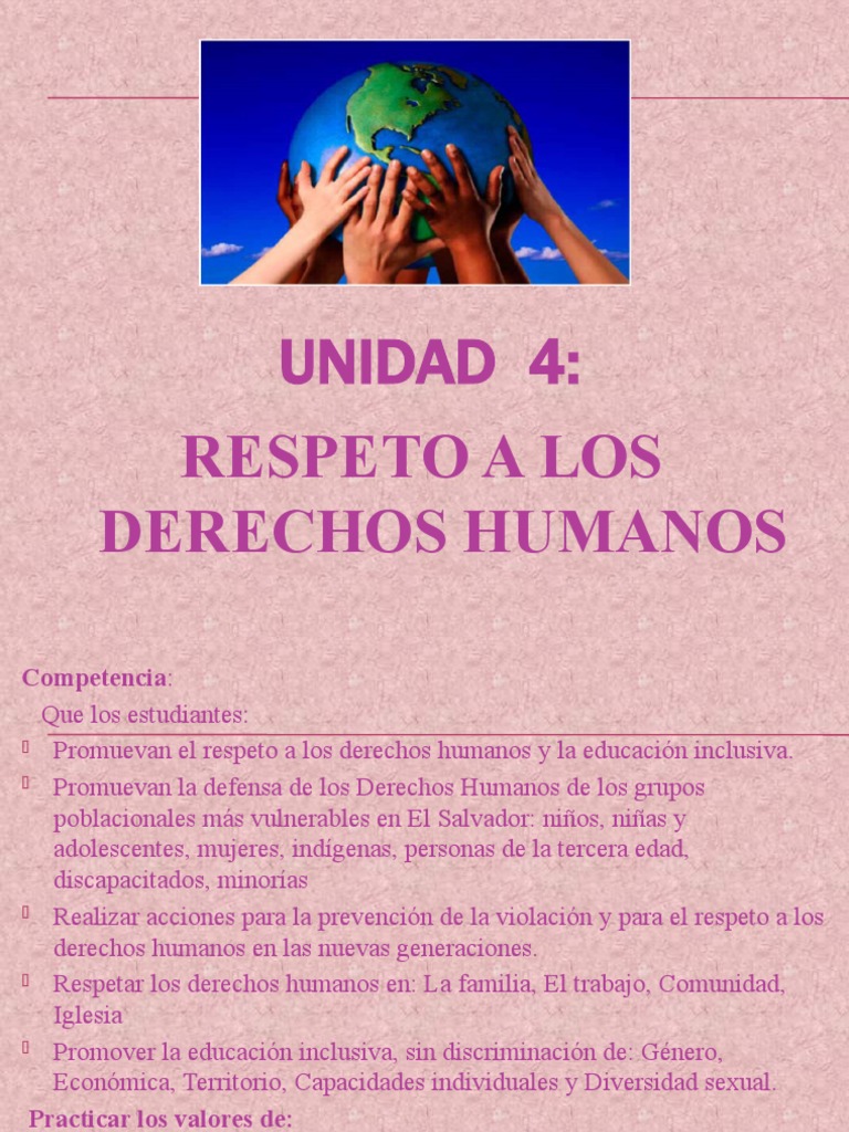 Unidad 4 Derechos Humanos | PDF | Derechos humanos | Nación