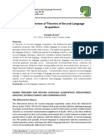 Literature Review of Theories of Second Language Acquisition