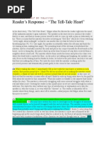 Reader's Response - "The Tell-Tale Heart": O C T O B E R 3, 2 0 1 7