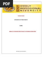 Download IMPACT OF MONETARY POLICY ON INDIAN INDUSTRY by Vikalp Saxena SN49400055 doc pdf