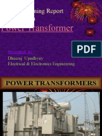 Summer Training Report On: Power Transformer