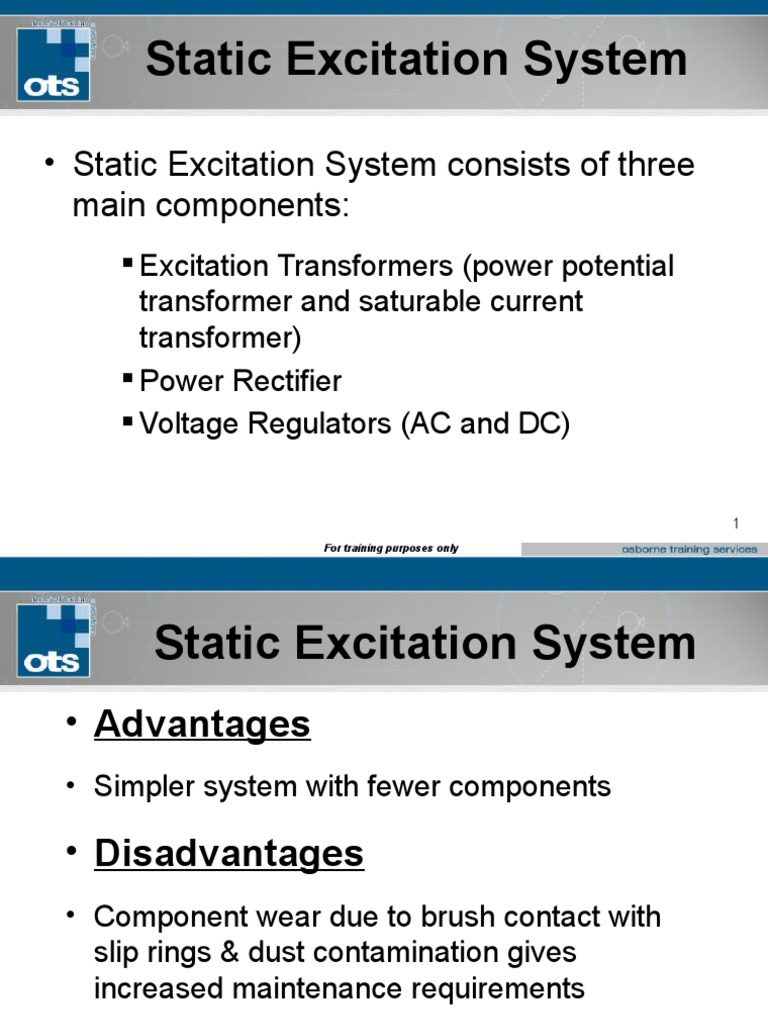Overview of Static Excitation Systems | PDF | Rectifier | Transformer