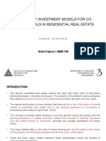 Analysis of Investment Models For Co-Living Rentals in Residential Real Estate