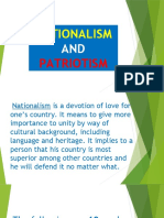 NATIONALISM AND PATRIOTISM