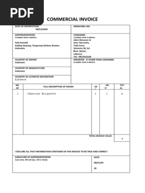Commercial Invoice