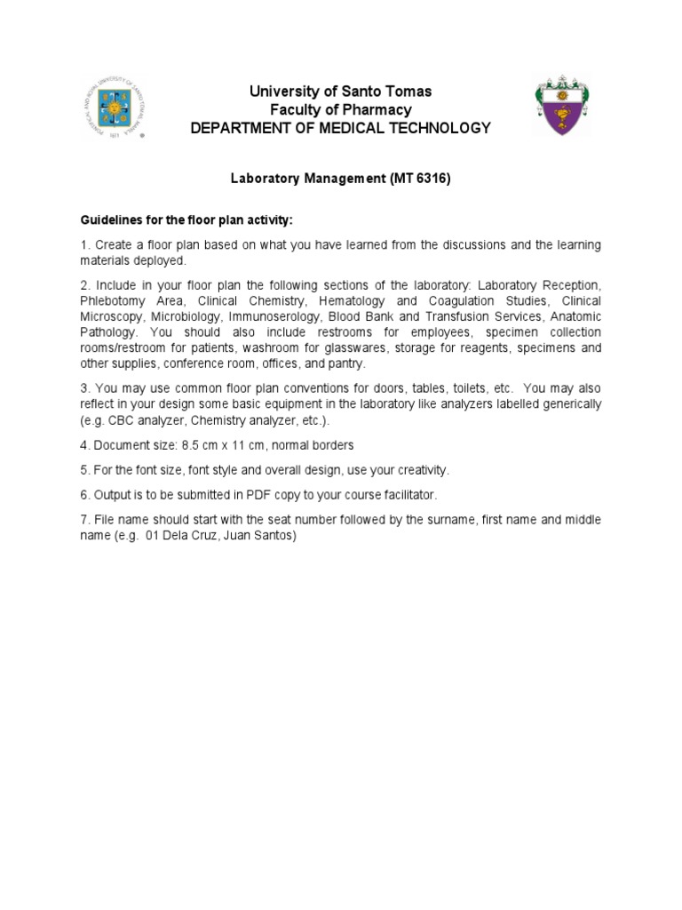 Guidelines For The Floor Plan Activity | PDF | Science & Mathematics