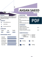Ahsan Saeed: Education Profile