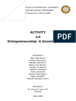 Entrepreneurship Activity 4.0 (Vildozola's Group - ABM Tenacityy)