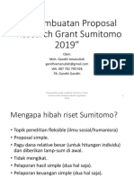 Trik Pembuatan Proposal Hibah Penelitian Sumitomo Jepang 