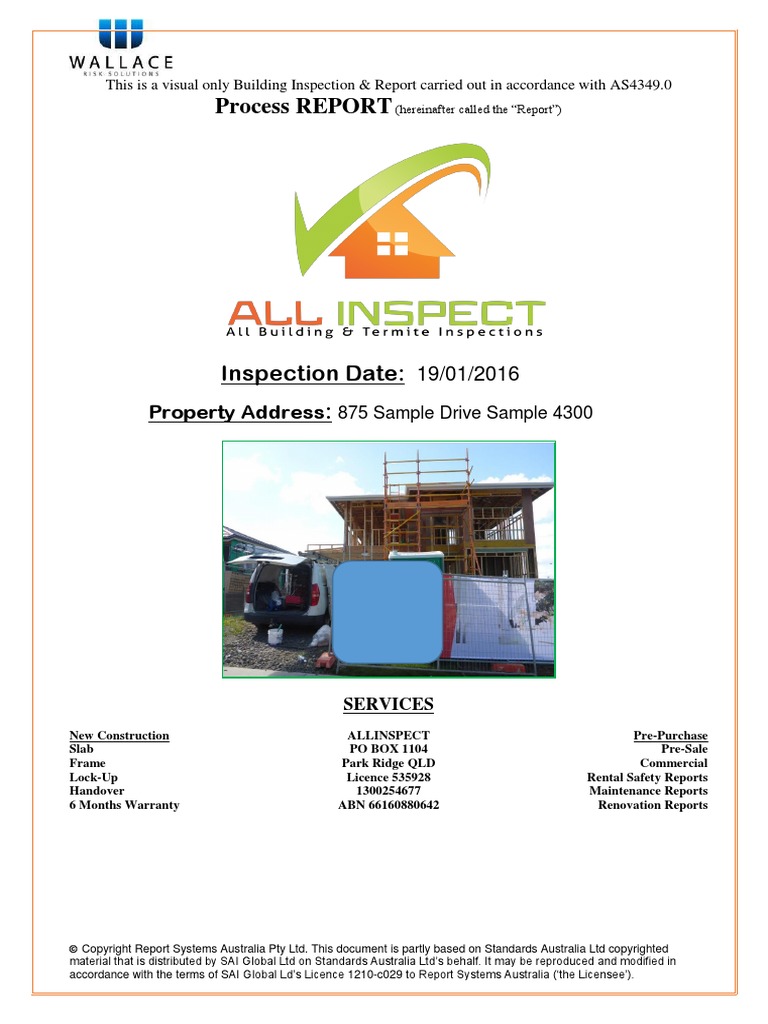 BA Frame Inspection Report | PDF | Wall | Roof