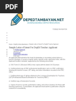 Sample Letter of Intent For Deped Teacher Applicant: Skip To Content