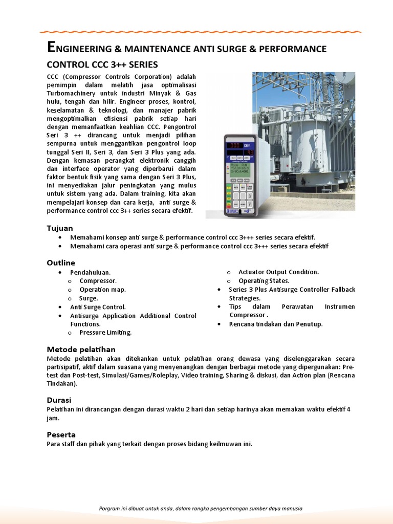 Pelatihan Anti Surge CCC 3++ Series | PDF | Teknologi & Rekayasa