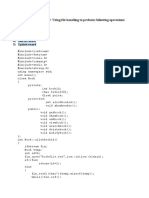 Xample Program in C++ Using File Handling To Perform Following Operations