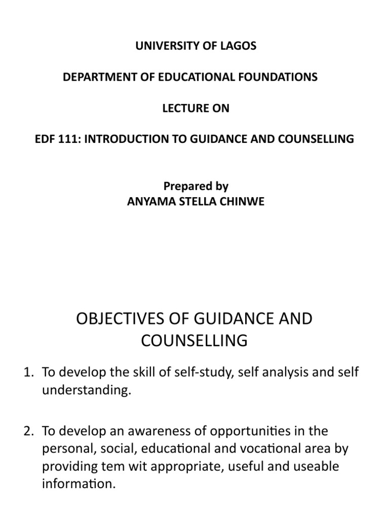 Introduction To Guidance and Counselling | PDF | Psychotherapy | School ...