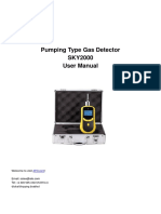 Pumping Type Gas Detector SKY2000 User Manual: Welcome To Visit !