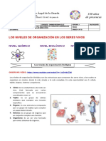 Guía (2) Biologia Organizacion Seres Vivos