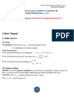 Teoriebac 2 C899iruri Progresia Aritmeticc483 C899i Geometricc483 Teorie