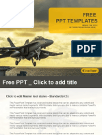 Jet Fighter Taking Off From Aircraft Carrier PowerPoint Templates Standard