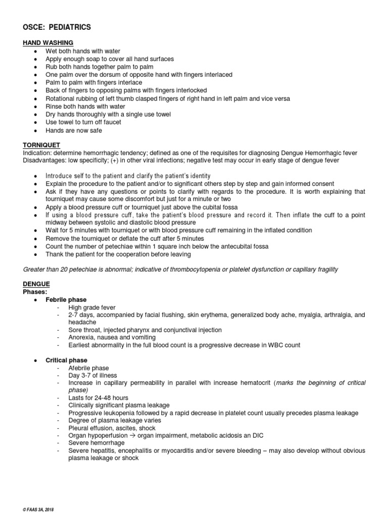 Osce Pediatrics Hand Washing Pdf Vaccines Intravenous Therapy