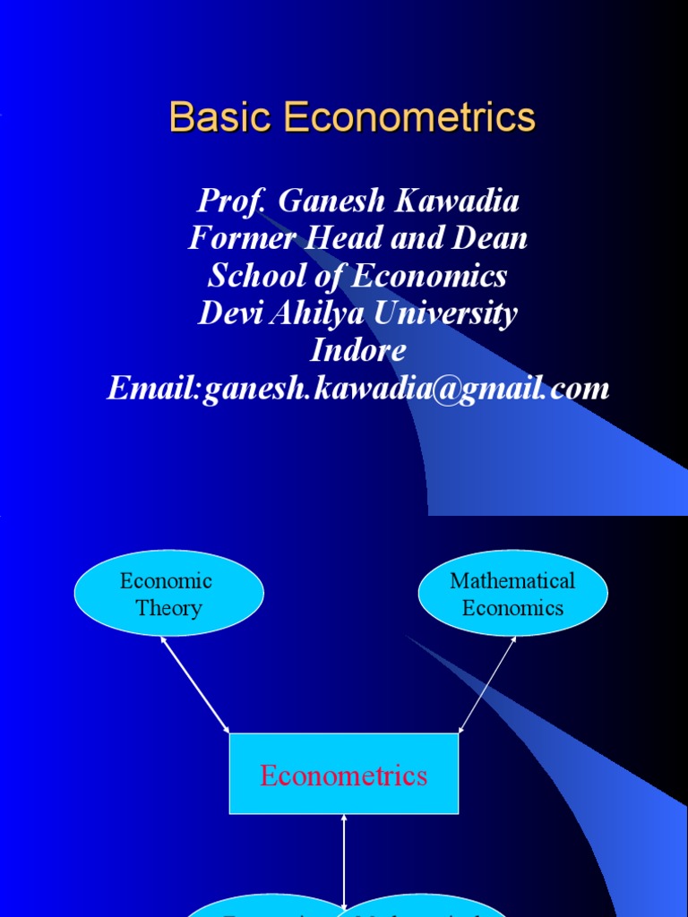 Econometrics Basic 18 PDF Linear Regression Econometrics