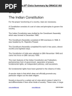 The Indian Constitution: NCERT Class 8 Civics Summary by ORACLE IAS