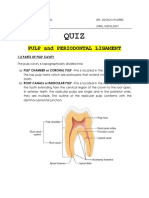 MARTIN, CHRISTINE JOYE O. - DENT2A - QUIZ On PULP and PERIODONTAL LIGAMENT