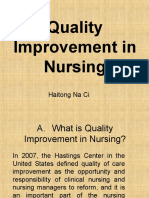 Quality Improvement in Nursing: Haitong Na Ci
