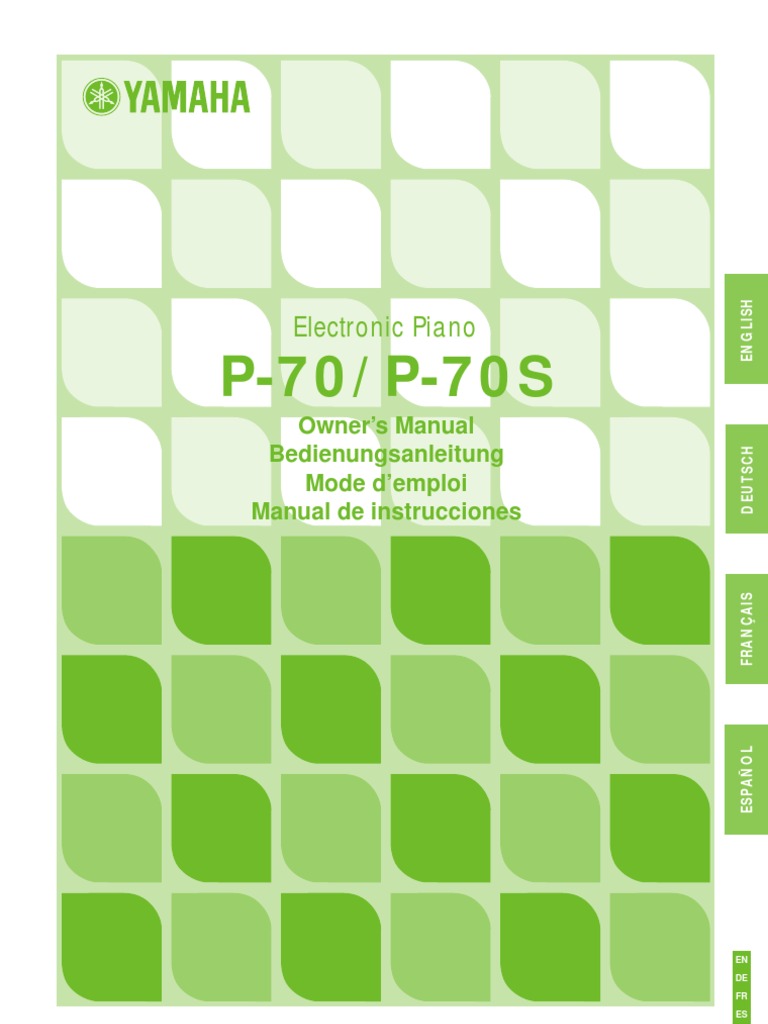 Yamaha p70 Manual | PDF