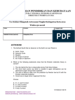 Kementerian Pendidikan Dan Kebudayaan: Tes Seleksi Olimpiade Astronomi Tingkat Kabupaten/Kota 2012 Waktu 150 Menit