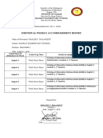 Individual Weekly Accomplishment Report