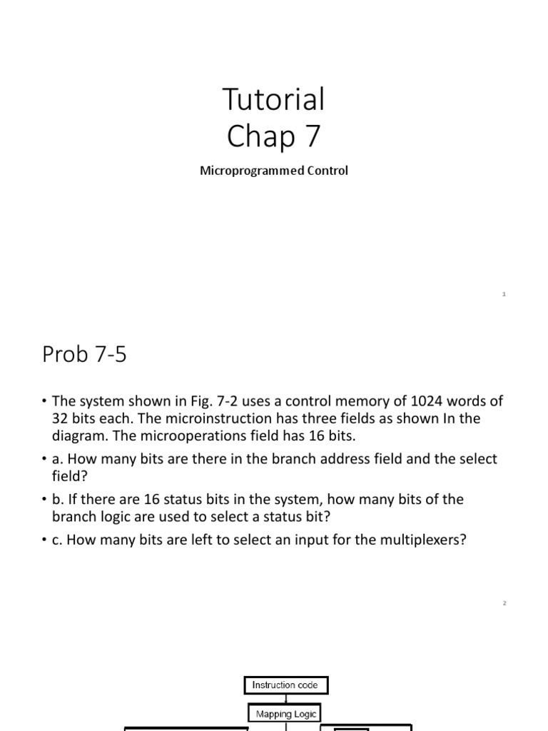 Computer System Architecture Third Edition Tutorial - Chap - 07 | PDF ...
