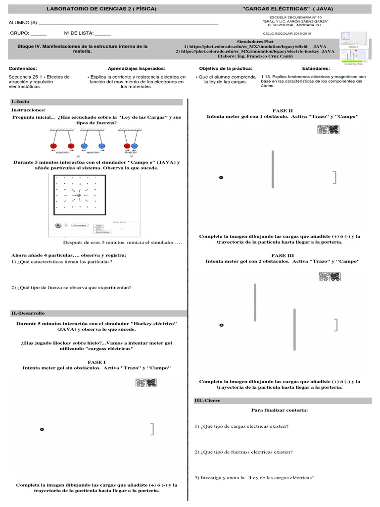 8 Guias Phet Cargas Electricas PDF Carga eléctrica Electrostática