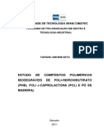 Estudo de compósitos biodegradáveis de PHB, PCL e pó de madeira