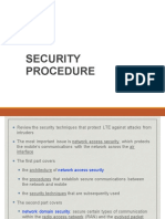Security Procedures For LTE