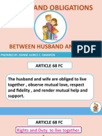 Rights and Obligations: Between Husband and Wife