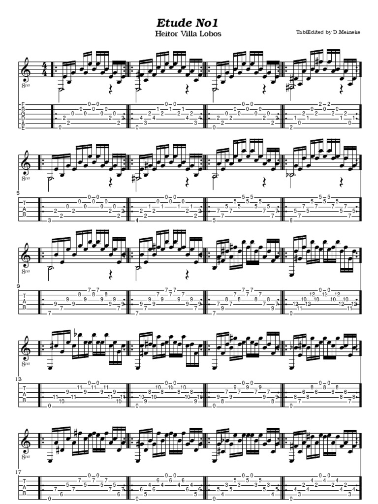 Villa Lobos Etude No1