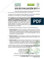 Criterios de Evaluación y Plan de Trabajo 2017-1