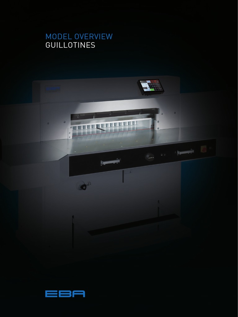 EBA Guillotines Overview 06 2016 Engl Web | PDF | Inch | Light Emitting ...