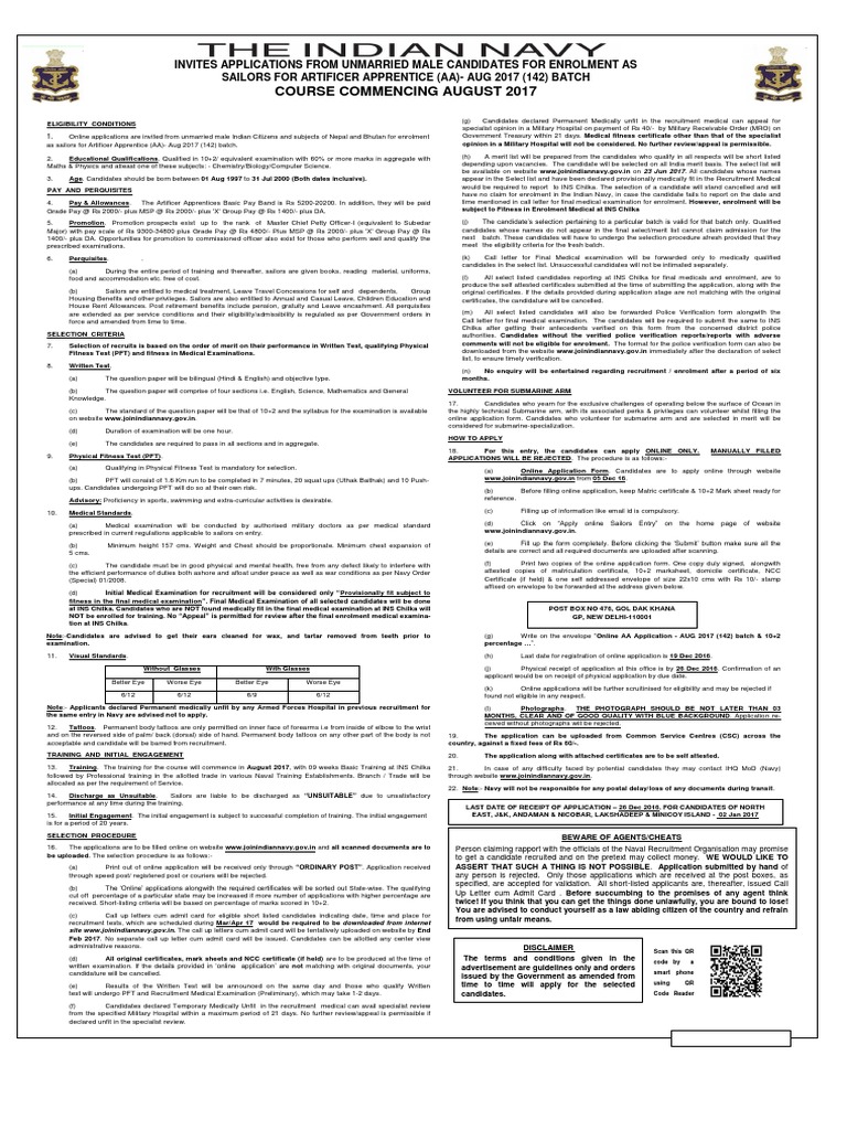 Aa Navy | PDF | Apprenticeship | Test (Assessment)