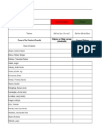 Attendace Sheet: Week 2