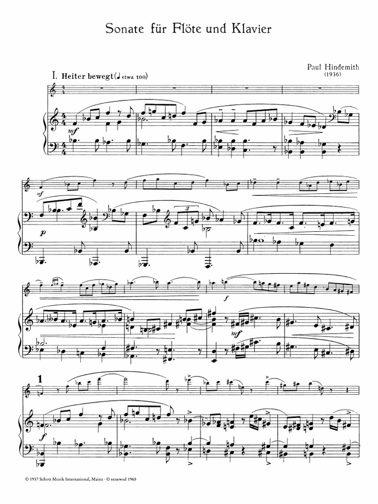 Hindemith Flute Sonata PDF