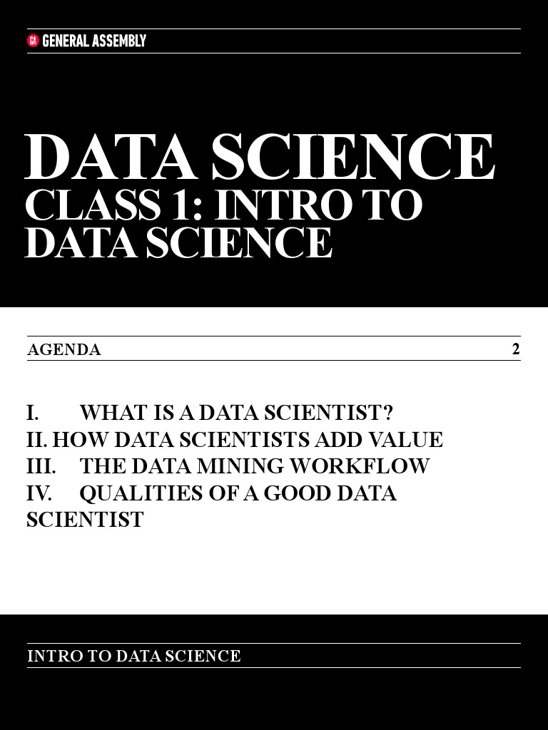 01 Intro To Data Science | PDF | Data Science | Data Mining
