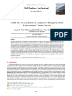 GGBS and Fly Ash Effects On Compressive Strength by Partial Replacement of Cement Concrete