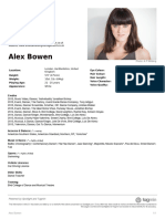 Alex Bowen Agency CV