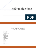 Words Refer to Free Time