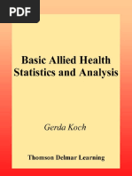 Basic Allied Health Statistics and Analysis